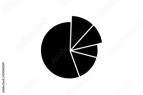 vector illustration of pie chart