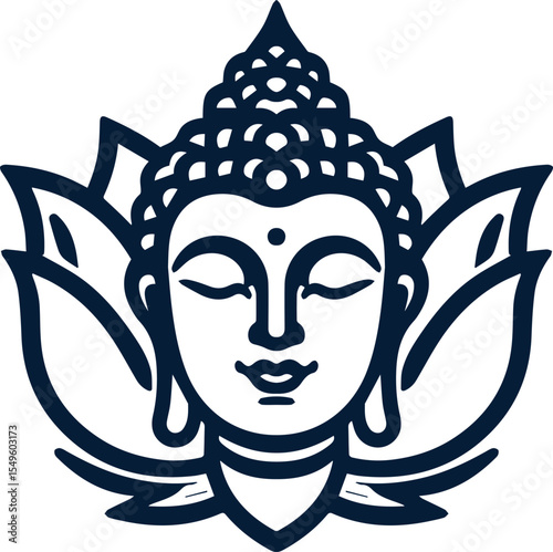 Spiritual Buddhist Silhouette Vector