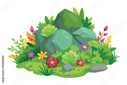 An image featuring beautiful Easter eggs nestled amongst a vibrant assortment of blooming flowers, showcasing the fresh beauty of spring nature