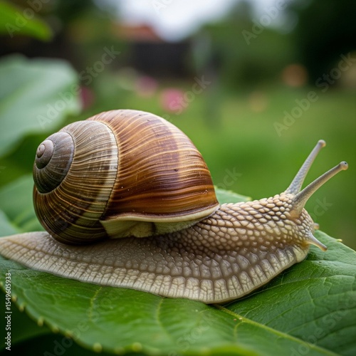 snail on a leaf