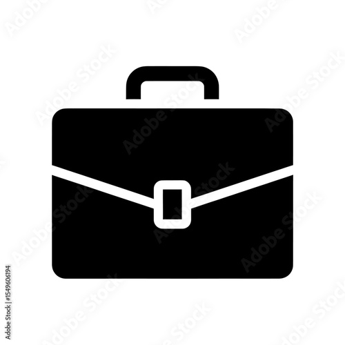 Briefcase Icon Vector Solid Glyph For Business And Work Portfolio Symbol For Office Job And Corporate Career Professional Case Or Bag Graphic