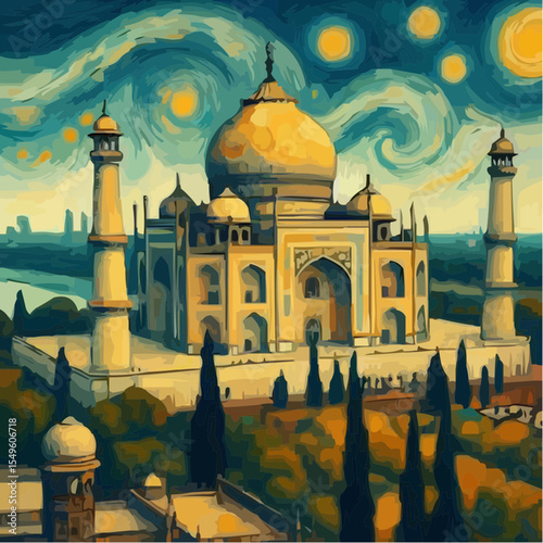 a new digital art version of the Taj Mahal

 37
