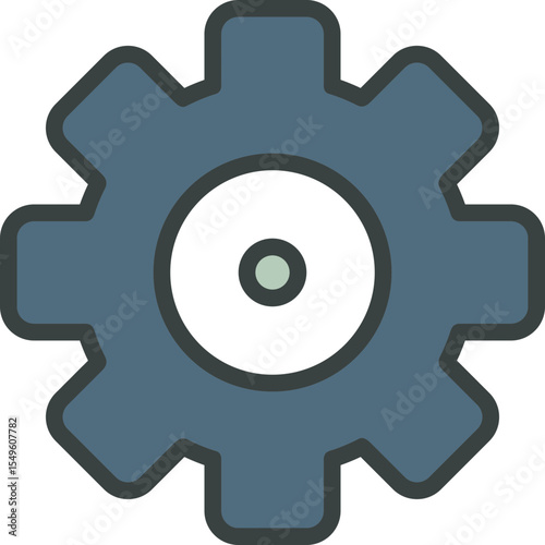 gear icon on a white background
