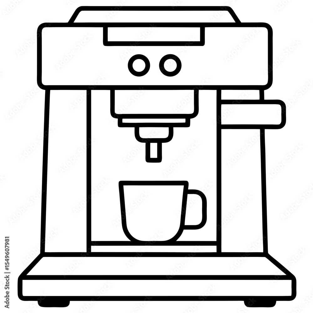Coffee Machine line art vector Coffee Machine line art vector