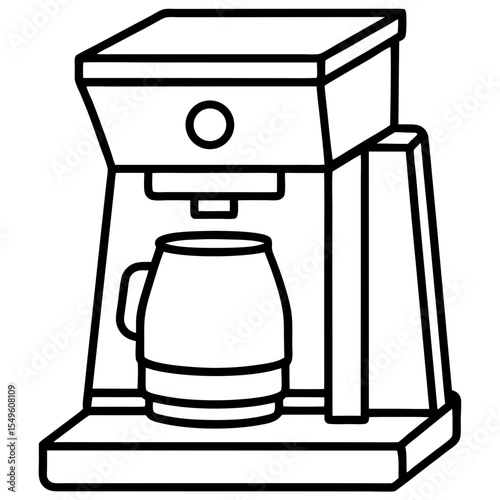 Coffee Machine line art vector