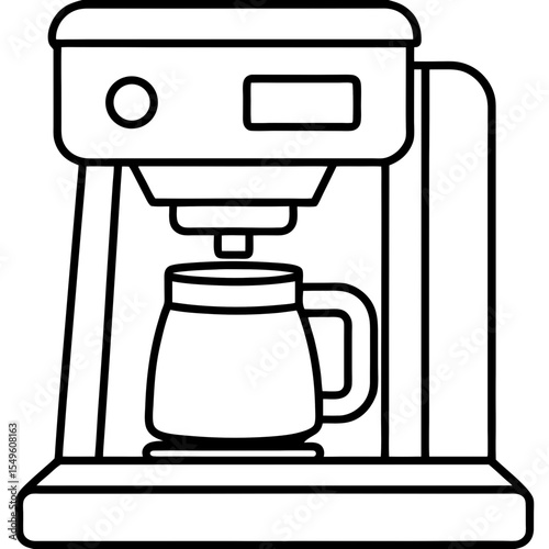 Coffee Machine line art vector
