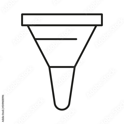Candidate Filtering Funnel Process Icon Vector. Funnel Logo