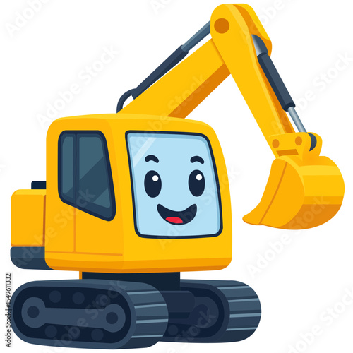 Happy Excavator excited to work