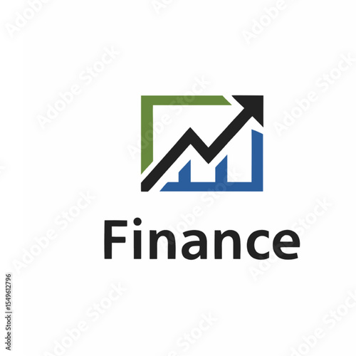 Finance Logo with Growth Chart Icon - Business and Investment Branding
