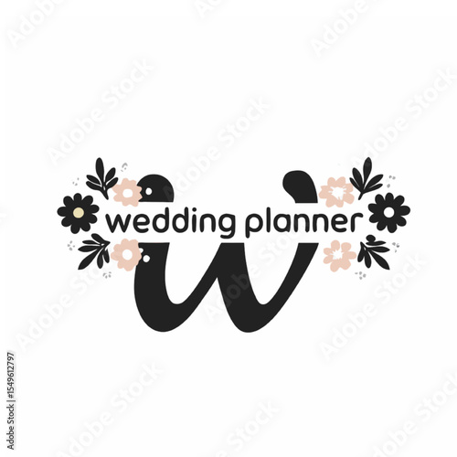 Wedding Planner Logo - Elegant Floral Design for Event Organizer