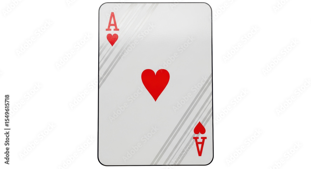 Obraz premium Isolated Ace Card on White Background