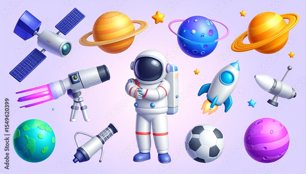 space 3D vector icon set. spaceship,satellite,telescope,satellite dish,astronaut hugs space 3D vector icon set. spaceship,satellite,telescope,satellite dish,astronaut hugs