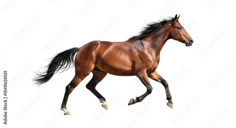 Naklejka premium Isolated Running Horse