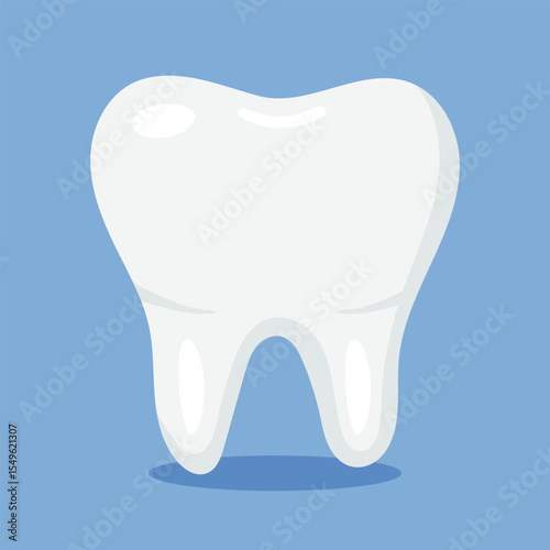 A Bright White Tooth Icon Illustration for Effective Dental Health Promotion and Awareness