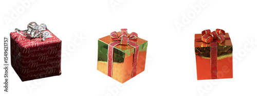 christmas gift box with ribbon