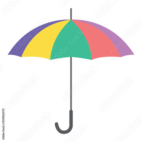 Umbrella icon vector, colorful umbrella icon vector in trendy flat style illustration isolated on white background.