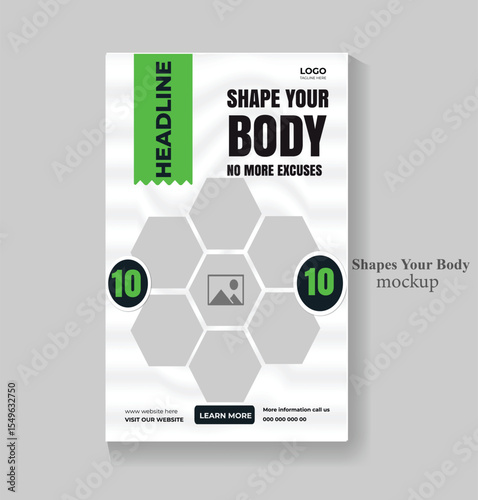 Gym Fitness social media post design template. Suitable for social media, flyers, banner Gym and fitness workout flyer bodybuilding sport athletic flyer template design poster