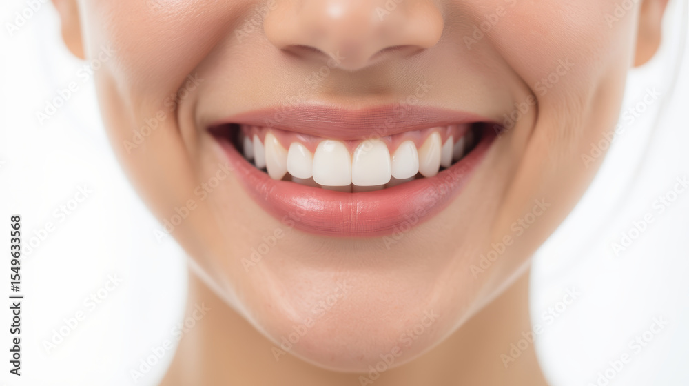 Fototapeta premium Bright smile showcases healthy teeth and joyful expression, radiating confidence and positivity