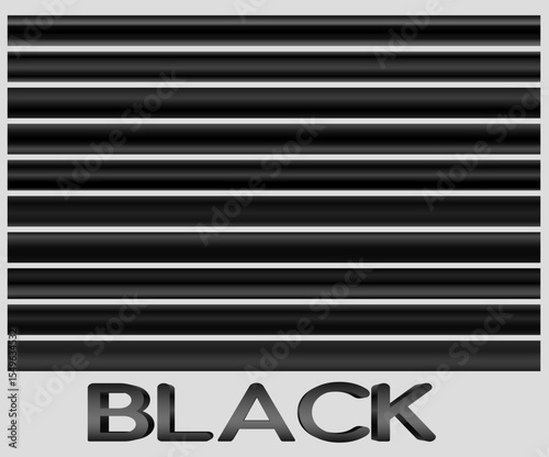 Black vector gradients. metallic black, chrome, aluminum, platinum, steel, iron sheet texture vector gradient templates