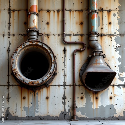 an industrial setting, likely inside a factory or processing facility