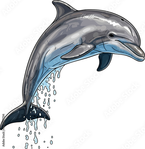 Leaping Bottlenose Dolphin