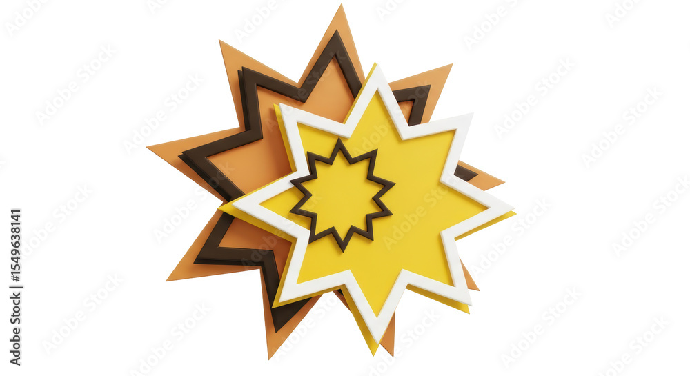 Obraz premium Isolated Exploding Star Shapes