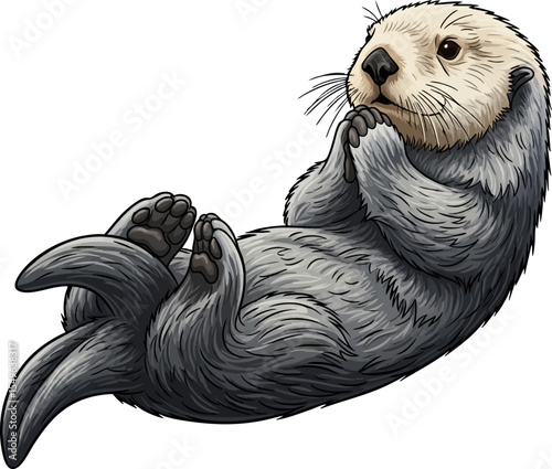 Otter with Paws Together