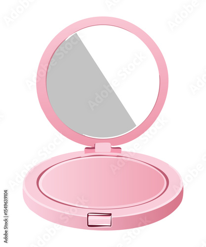 Pink Makeup Compact with Mirror for Quick Touchups