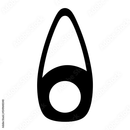 Corkscrew Icon, A minimalist black silhouette of a corkscrew, ideal for wine, kitchen tools, and bar-related designs.
