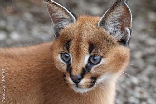 Wild caracal kitten