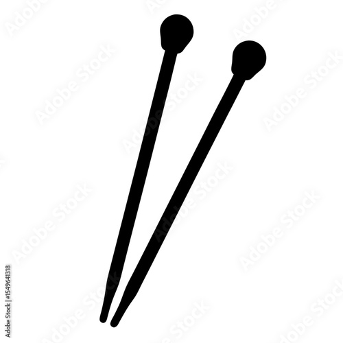 Two Stylized Matches Representing a Minimalist and Abstract Fire Hazard