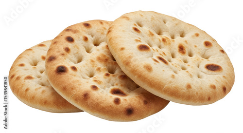 Tableau sur toile Isolated Pita Bread