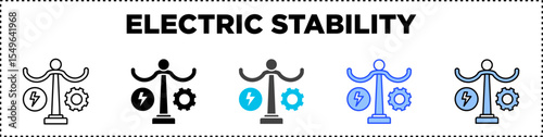 Electric Stability Icon Pack Line Glyph