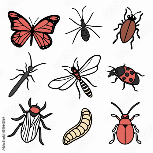 set of insects