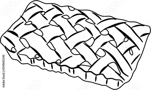 Apple pie coloring page