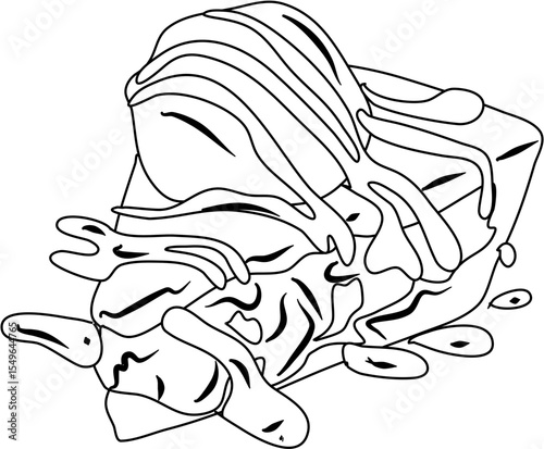 Apple pie coloring page