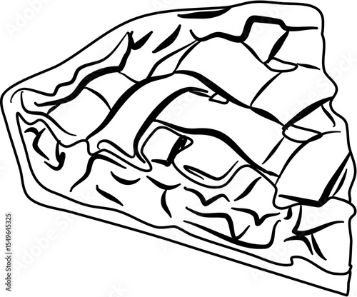 Apple pie coloring page