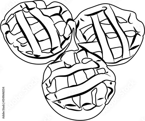Apple pie coloring page