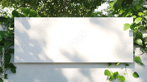Modern green-themed billboard with elegant organic design and nature background