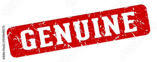 genuine rectangular sign. genuine stamp