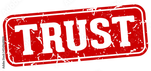 trust rectangular sign. trust stamp