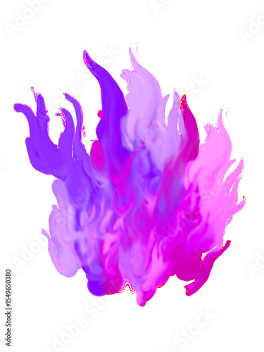 purple fire vector with pink gradient burning without background