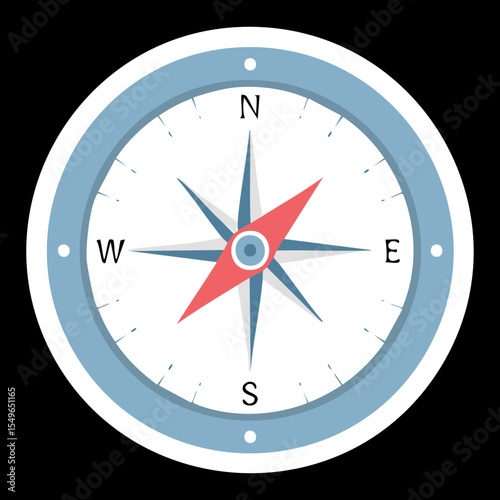 White Compass with Clear Face for Simple Direction