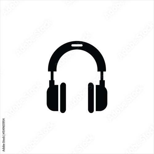 Headphones  vector icon on white