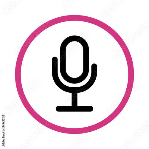 Pink microphone input port icon for identifying computer audio jack connection