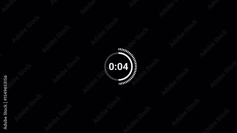 
ten seconds countdown animation from 10 seconds to 0 seconds with alpha channel, Ten seconds countdown timer on a transparent background
