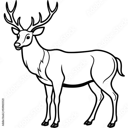 Nature Pair Silhouette Wapiti and Vole