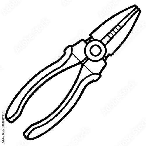 Pliers Tool Outline Vector Design