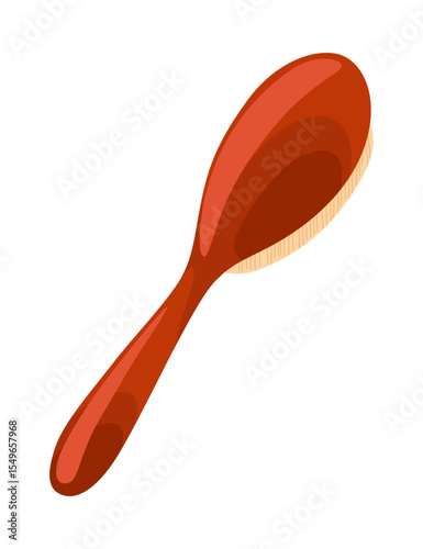 Dog accessory shop icon. Dog brush for combing. Petshop supermarket. Pet accessory. Vector illustration in flat style clip art