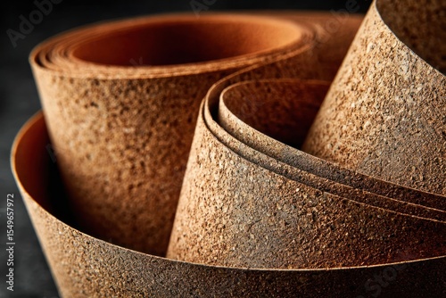Crafting creative roll stickers cork material in a studio setting for artistic projects